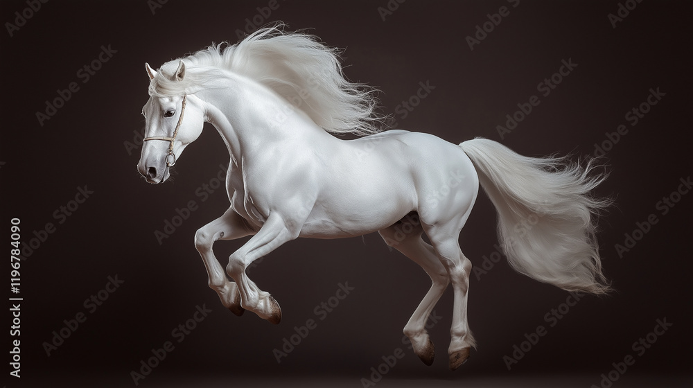 Naklejka premium Close up shot of beautiful graceful horse