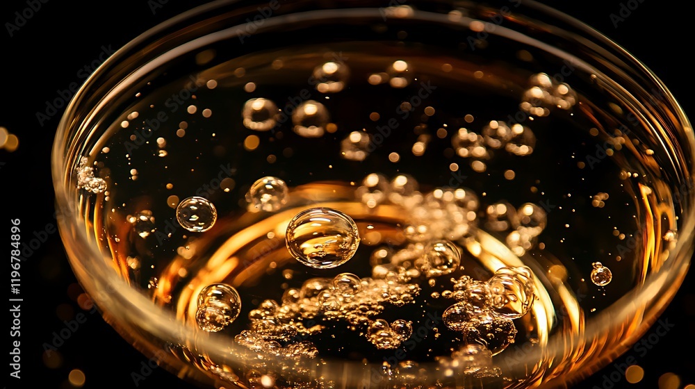 Vibrant bubbles from a dissolving effervescent tablet in clear water with swirling patterns illuminated softly creating a dynamic visual Vibrant bubbles from a dissolving effervescent tablet in clear water with swirling patterns illuminated softly creating a dynamic visual