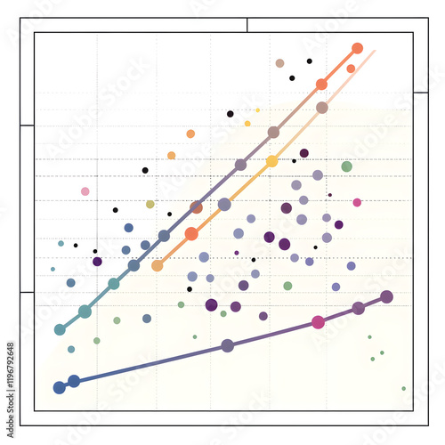 Wallpaper Mural Illustrative Display of Linear Regression Analysis Method on a Scatter Plot Chart Torontodigital.ca