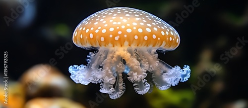 Spotted Jellyfish: An Aquatic Serene Beauty in Underwater Photography photo