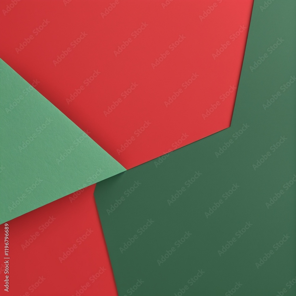 red paper card christmas green felt sheet texture geometric background with blank space. 3d render red paper card christmas green felt sheet texture geometric background with blank space. 3d render