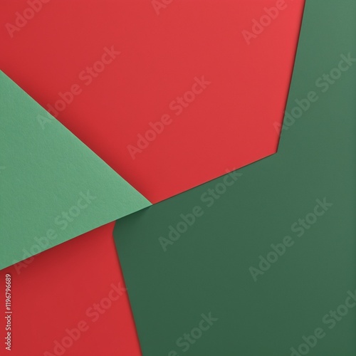 Free Download red paper card christmas green felt sheet texture geometric background with blank space. 3d render - GFXLoad