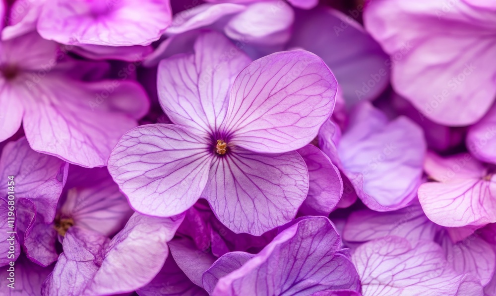 Close-Up Macro Photograph of Delicate Purple Flower Petals Close-Up Macro Photograph of Delicate Purple Flower Petals