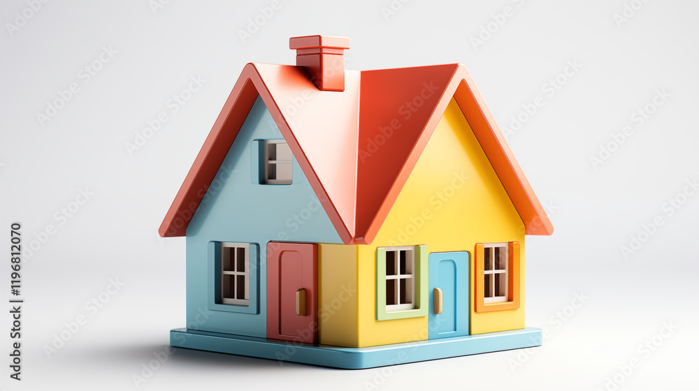 Minimalistic illustration of a house. Concept of insurance, protection and business. Minimalistic illustration of a house. Concept of insurance, protection and business.