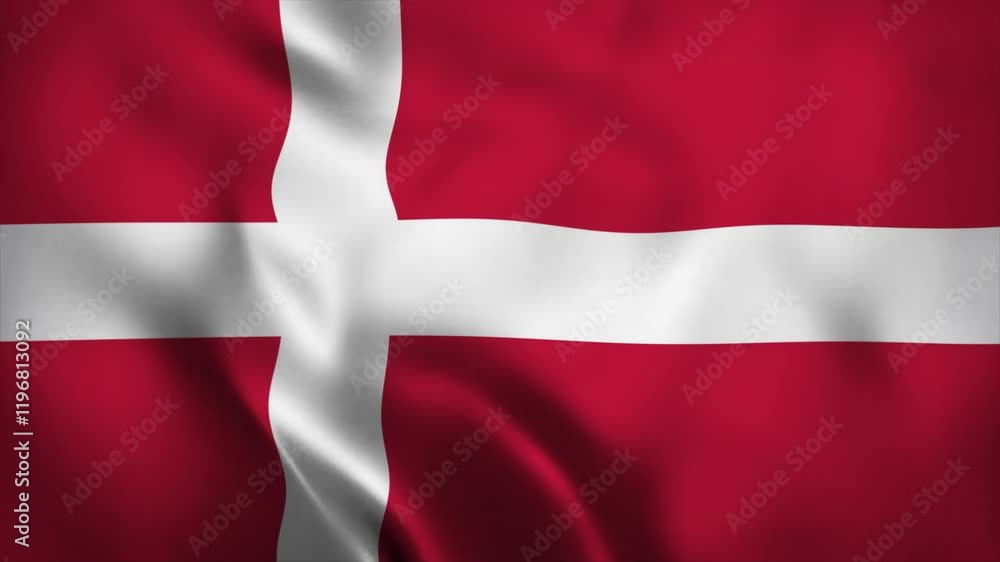 Denmark flag waving in the wind animation 4K Denmark flag waving in the wind animation 4K