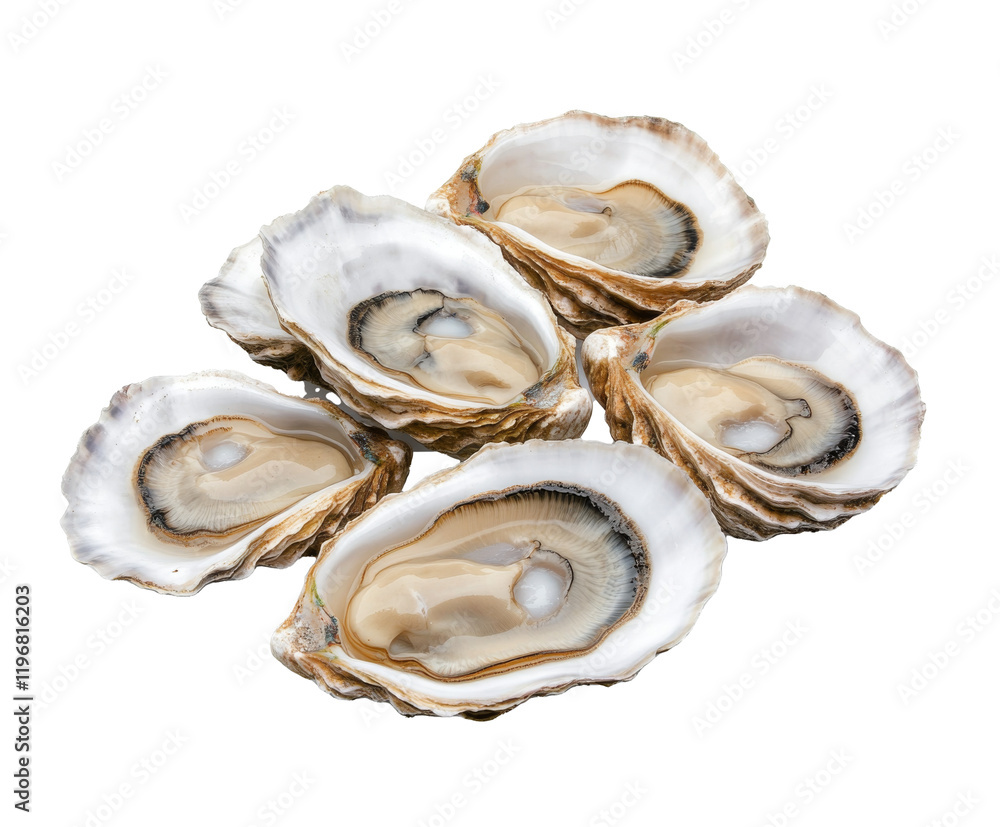 Fresh Oysters: A Culinary Delight , isolated on white background PNG Fresh Oysters: A Culinary Delight , isolated on white background PNG