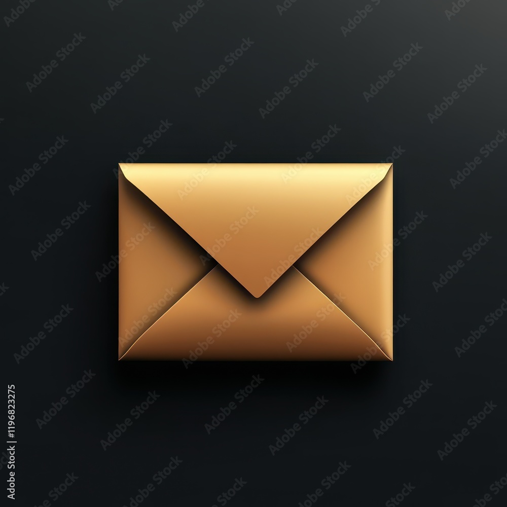 A modern envelope icon featuring clean and sharp lines, set against a dark background, ideal for enhancing digital communication and design projects A modern envelope icon featuring clean and sharp lines, set against a dark background, ideal for enhancing digital communication and design projects