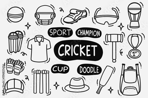 set of cricket good for background, wallpaper, icon, element design, etc