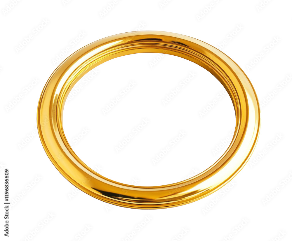 Golden Circle Frame - A Luxurious Empty Ring Design , isolated on white background PNG Golden Circle Frame - A Luxurious Empty Ring Design , isolated on white background PNG