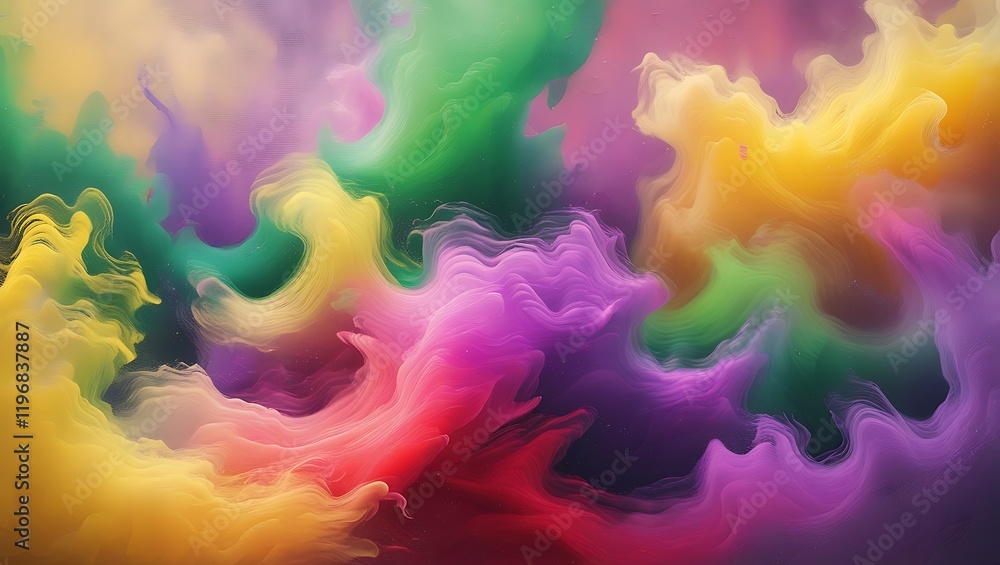 Obraz premium Colorful abstract cloud texture with vibrant multicolored gradient perfect for modern digital art, creative backgrounds