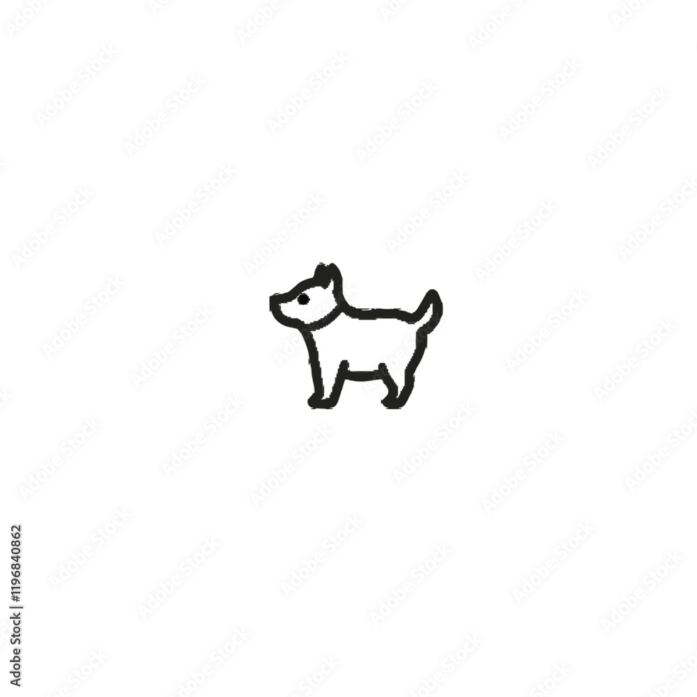 Minimalist Dog Drawing