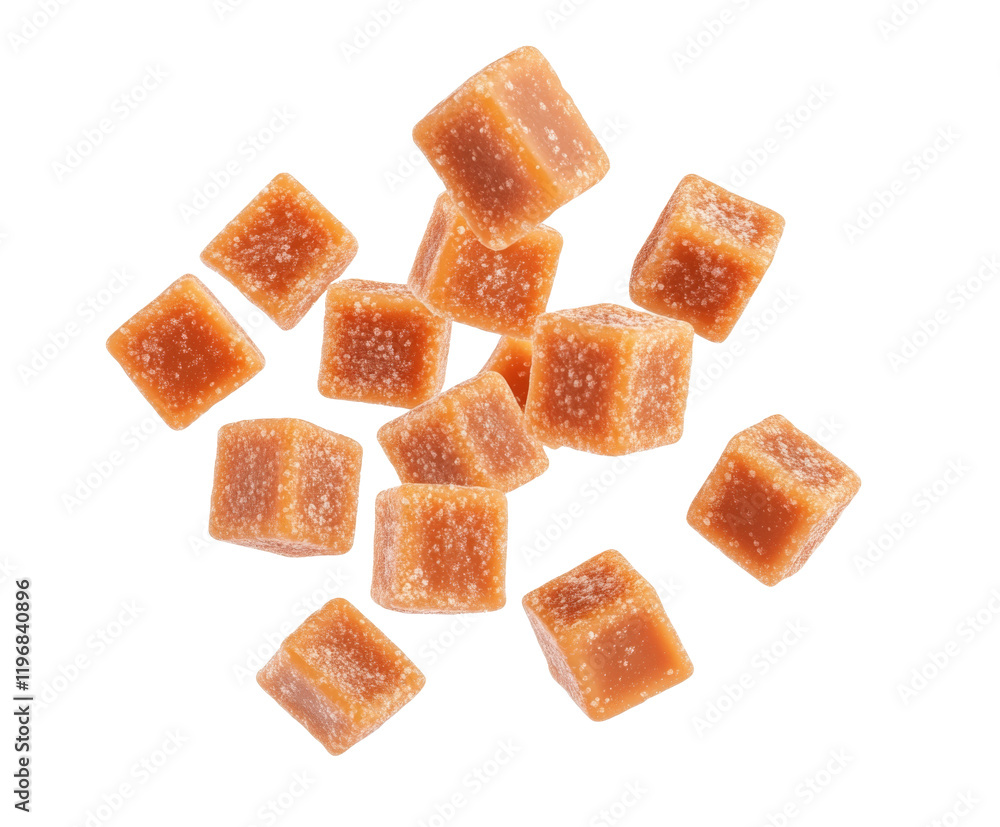 A delightful array of caramel candies, perfect for a sweet treat! , isolated on white background PNG A delightful array of caramel candies, perfect for a sweet treat! , isolated on white background PNG