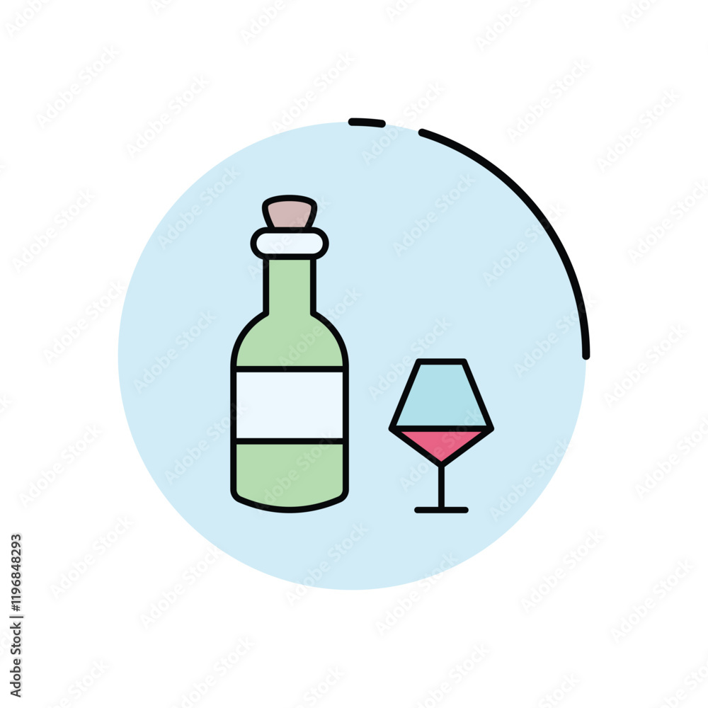 Wine vector icon Wine vector icon
