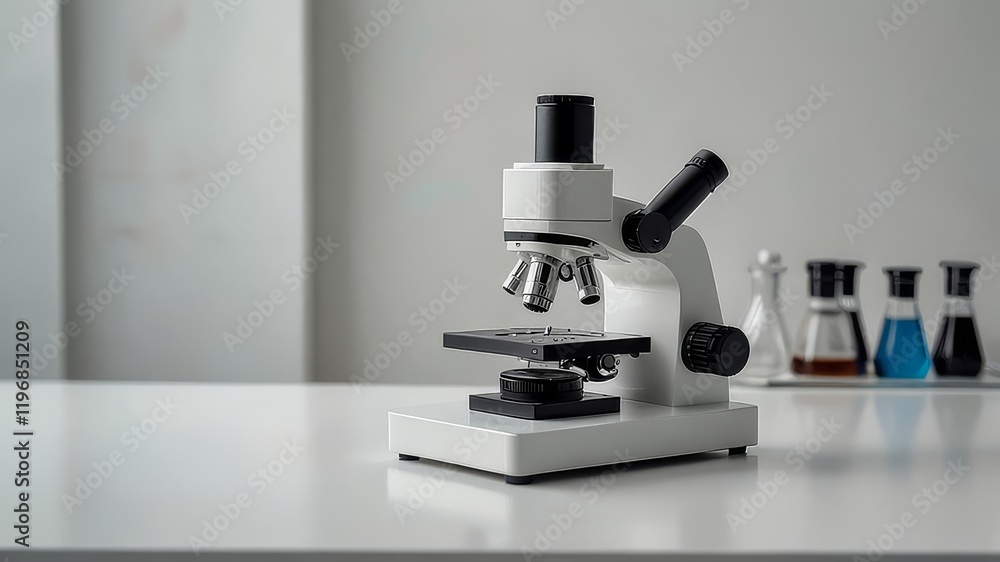 microscope in laboratory microscope in laboratory