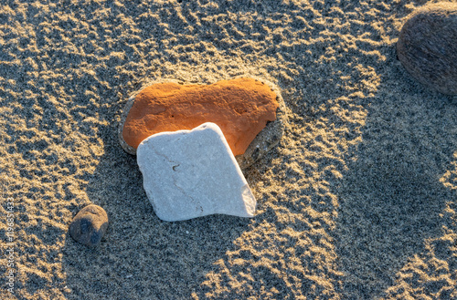 Abstract view on the beach, Sicily, Italy photo