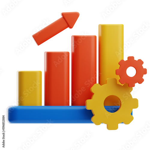 Colorful Growth Chart with Gears photo