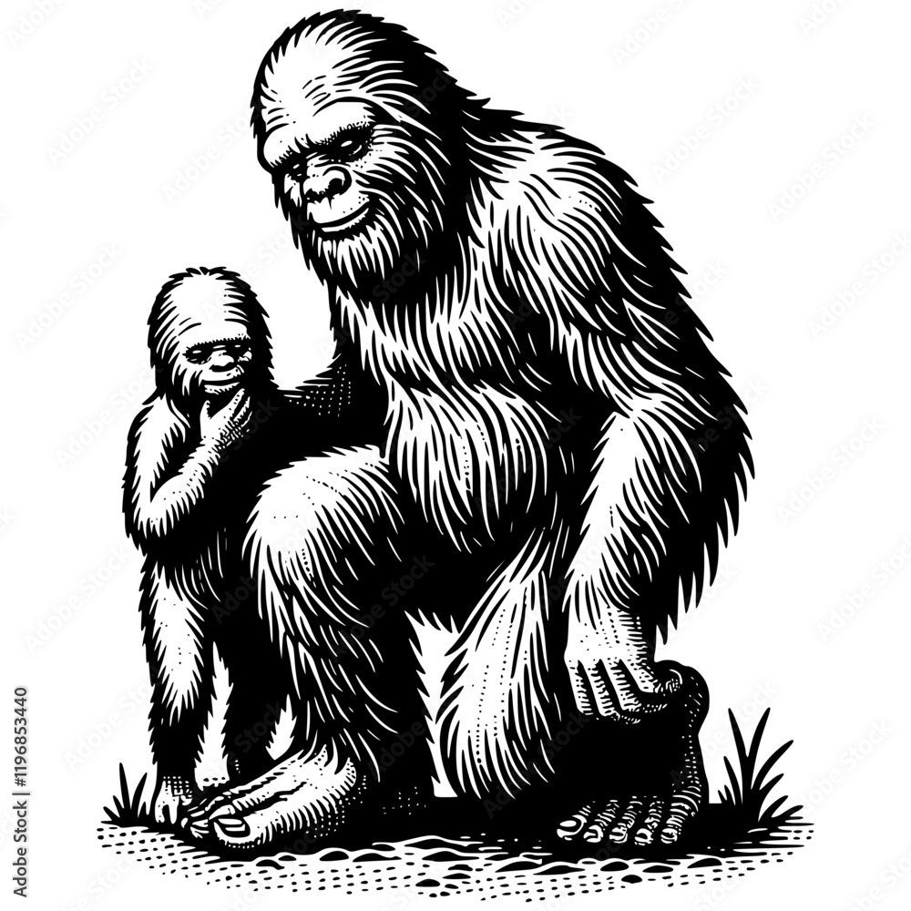 Obraz premium Bigfoot Sasquatch