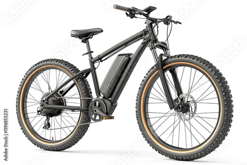 Electric bike isolated on white background