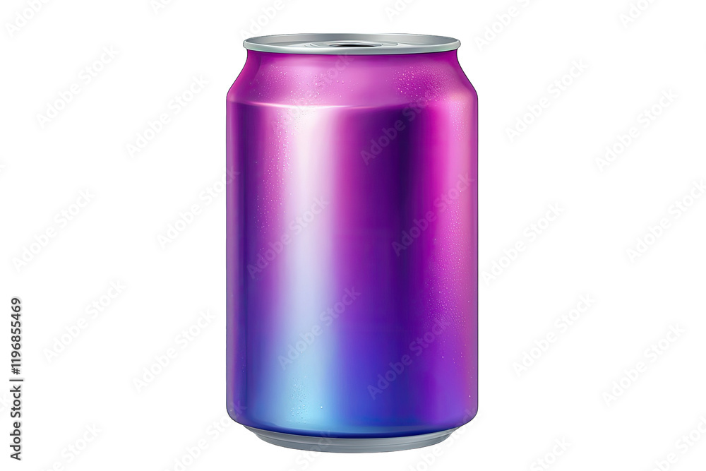 Gradient metallic energy drink can with vibrant colors Gradient metallic energy drink can with vibrant colors