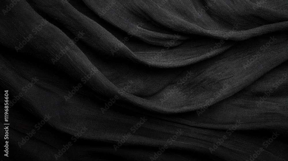 Fototapeta premium A black fabric with a pattern of lines and dots