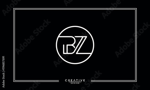 BZ, ZB, B, Z, Abstract Letters Logo Monogram