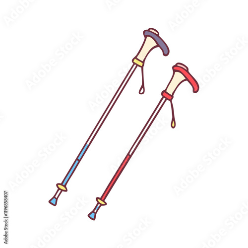 nordic walking poles vector icon, nordic walking poles vector illustration-simple illustration of nordic walking poles, perfect for nordic walking poles logos and icons and themed design 