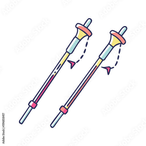 nordic walking poles vector icon, nordic walking poles vector illustration-simple illustration of nordic walking poles, perfect for nordic walking poles logos and icons and themed design 