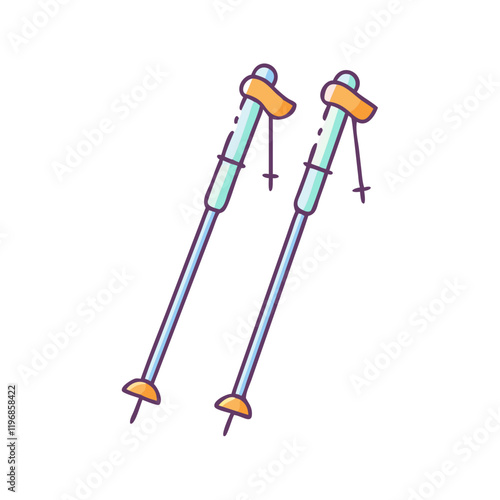 nordic walking poles vector icon, nordic walking poles vector illustration-simple illustration of nordic walking poles, perfect for nordic walking poles logos and icons and themed design 