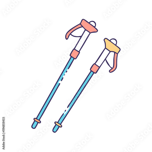 nordic walking poles vector icon, nordic walking poles vector illustration-simple illustration of nordic walking poles, perfect for nordic walking poles logos and icons and themed design 