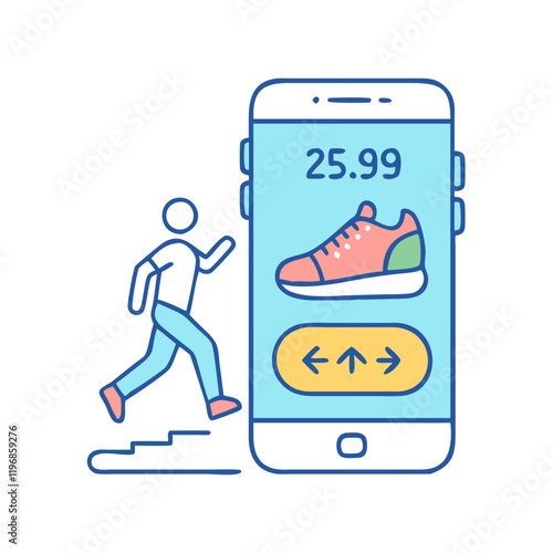 step counter app vector icon, step counter app vector illustration-simple illustration of step counter app, perfect for step counter app logos and icons and themed design 