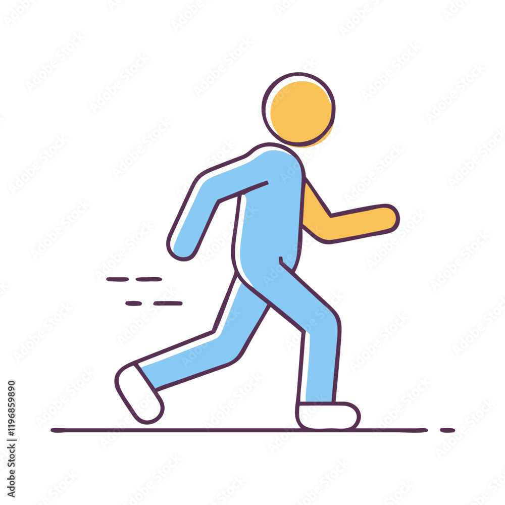 Fototapeta premium walking for fitness vector icon, walking for fitness vector illustration-simple illustration of walking for fitness, perfect for walking for fitness logos and icons and themed design 