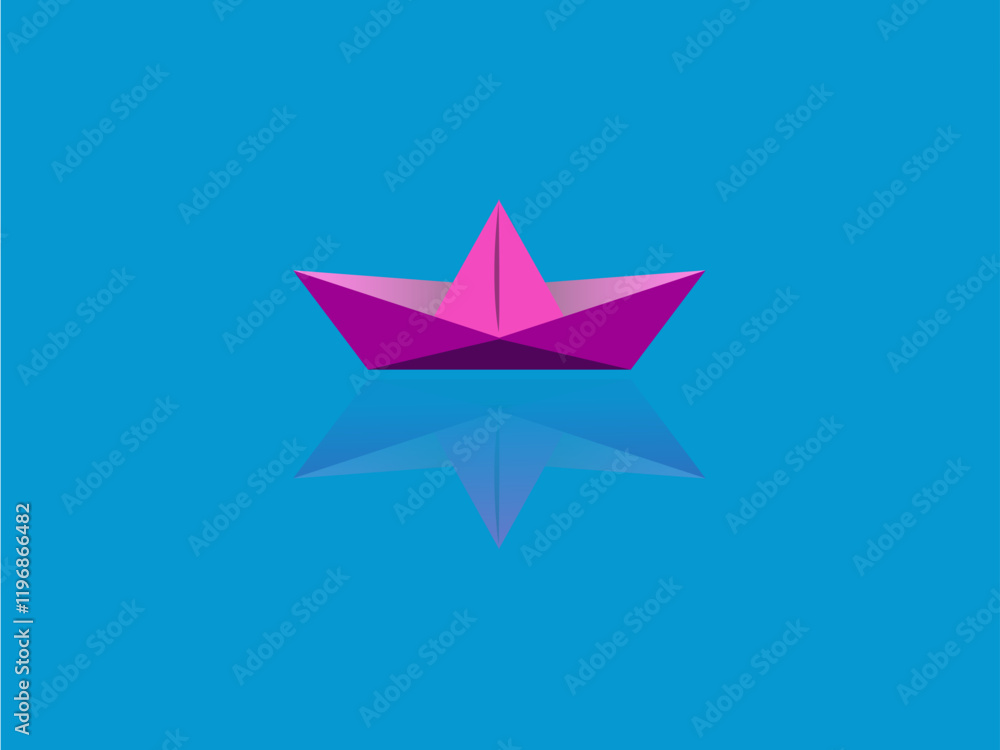 magenta colour paper boat magenta colour paper boat