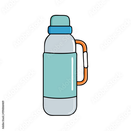 thermos bottle vector icon, thermos bottle vector illustration -simple illustration of thermos bottle, perfect for thermos bottle logos and icons and themed design 