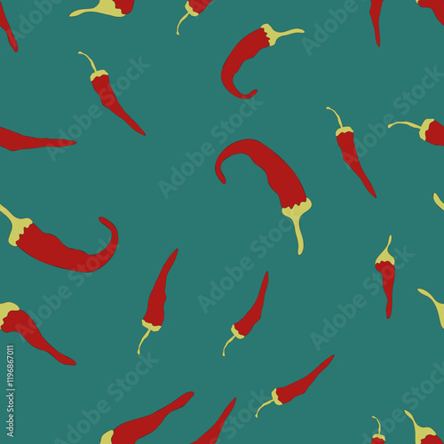 red pepper seamless pattern vector