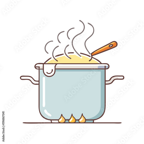 boiling pasta vector icon, boiling pasta vector illustration -simple illustration of boiling pasta, perfect for boiling pasta logos and icons and themed design 