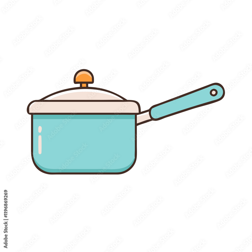 Obraz premium saucepan vector icon, saucepan vector illustration -simple illustration of saucepan, perfect for saucepan logos and icons and themed design 