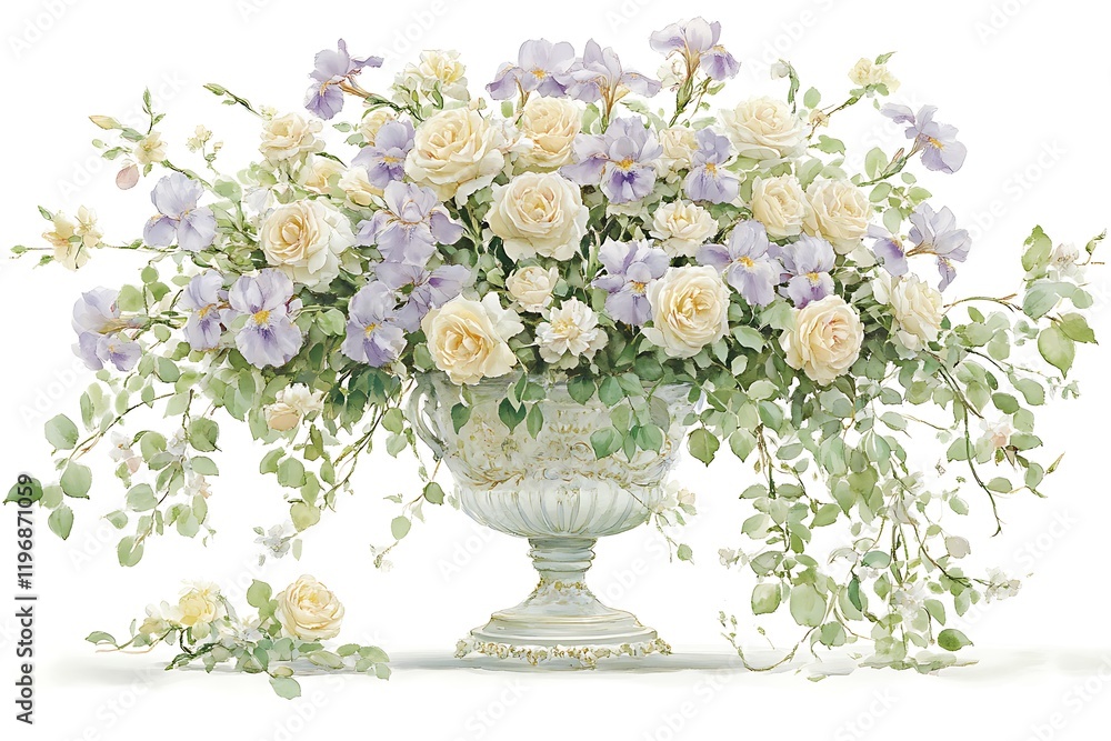 Fototapeta premium Delicate Floral Arrangement in a Vase
