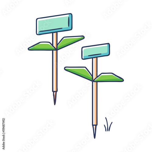 garden stakes vector icon, garden stakes vector illustration -simple illustration of garden stakes, perfect for garden stakes logos and icons and themed design 