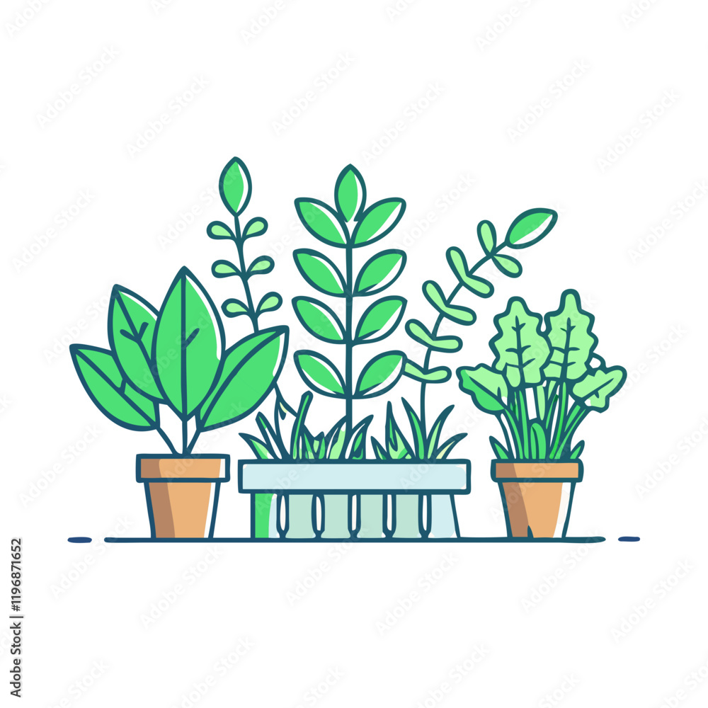 herb garden vector icon, herb garden vector illustration -simple illustration of herb garden, perfect for herb garden logos and icons and themed design herb garden vector icon, herb garden vector illustration -simple illustration of herb garden, perfect for herb garden logos and icons and themed design