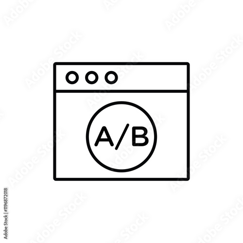 A B test icon logo sign set vector outline