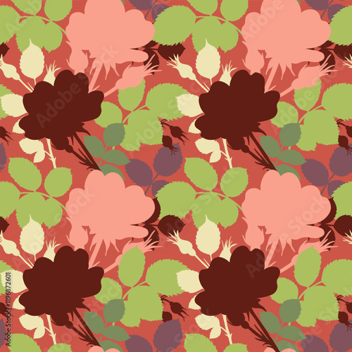 Vector floral pattern, seamless abstract print