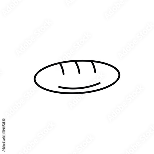 Bread loaf icon logo sign set vector outline