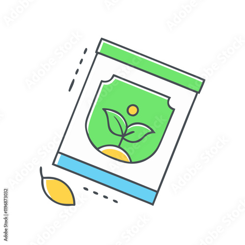 seed packet vector icon, seed packet vector illustration -simple illustration of seed packet, perfect for seed packet logos and icons and themed design 