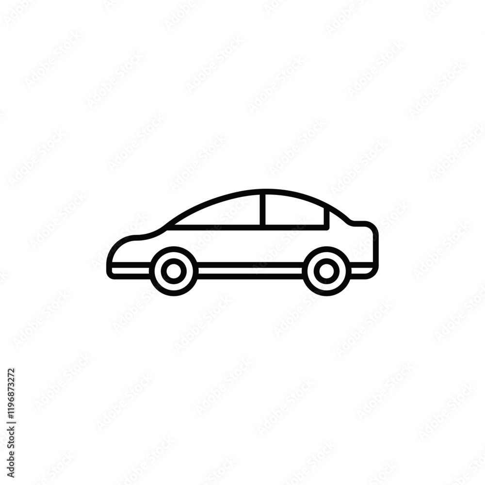 Car icon logo sign set vector outline Car icon logo sign set vector outline
