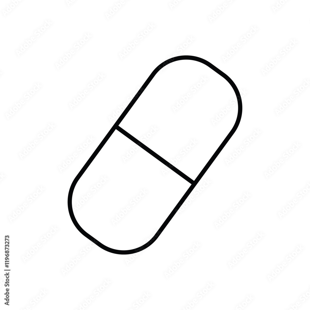 Capsule icon logo sign set vector outline Capsule icon logo sign set vector outline