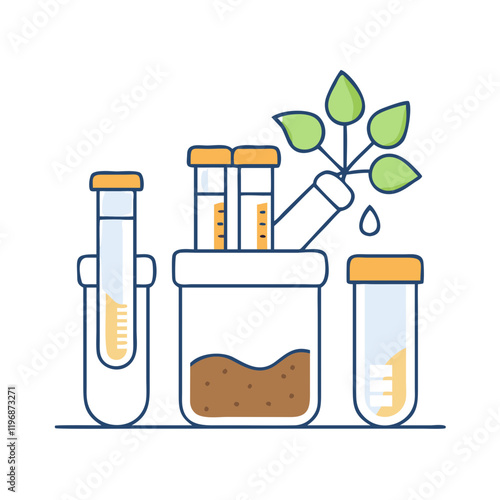 soil testing kit vector icon, soil testing kit vector illustration -simple illustration of soil testing kit, perfect for soil testing kit logos and icons and themed design 