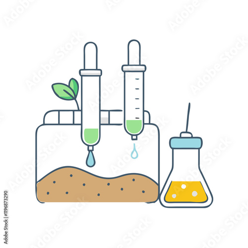 soil testing kit vector icon, soil testing kit vector illustration -simple illustration of soil testing kit, perfect for soil testing kit logos and icons and themed design 