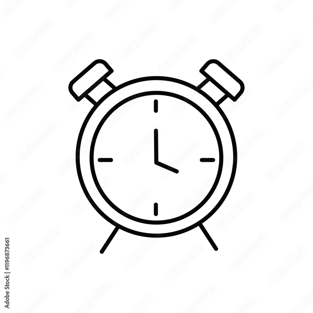 Clock icon logo sign set vector outline Clock icon logo sign set vector outline