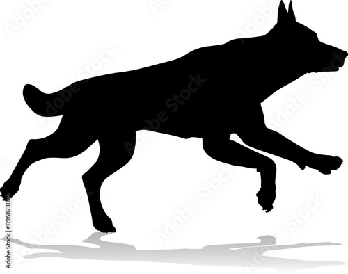 A detailed animal silhouett...