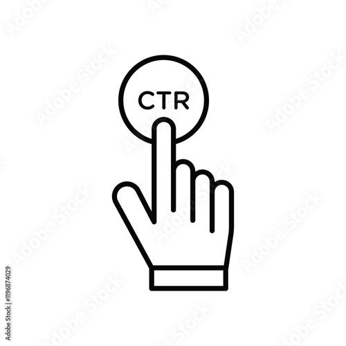 CTR icon logo sign set vector outline